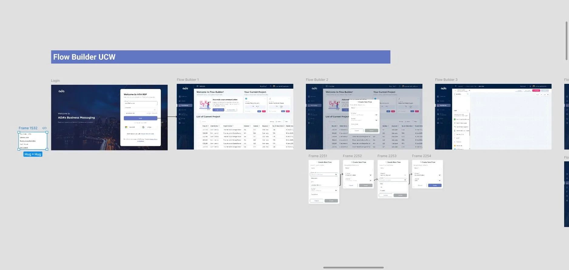 screen for flow builder. a node-based chatbot builder. part 1